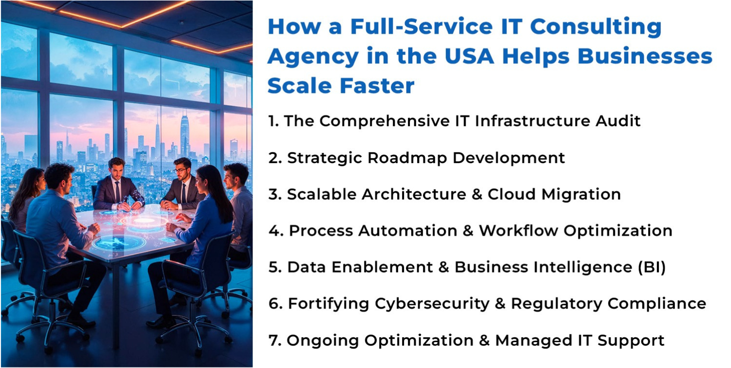 How a Full-Service IT Consulting Agency in the USA Helps Businesses Scale Faster